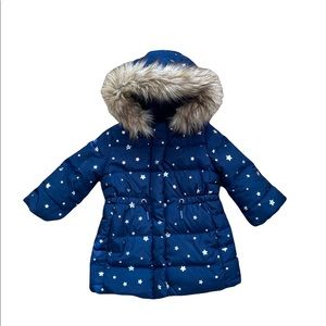 BABY GAP winter Jacket - 18-24 months - blue with silver starts